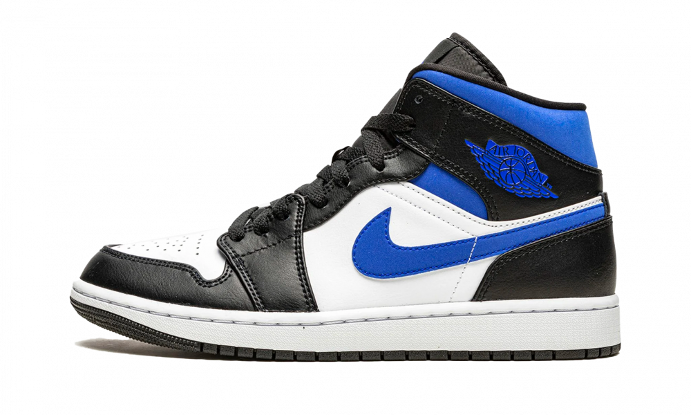 Air Jordan 1 Mid White Black Racer Blue - FashstoreCZ