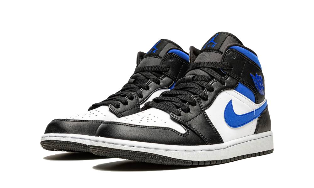 Air Jordan 1 Mid White Black Racer Blue - FashstoreCZ