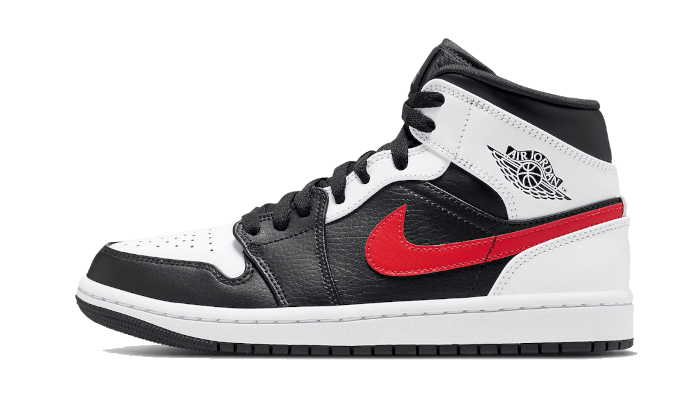 Air Jordan 1 Mid Black Chile Red White - FashstoreCZ