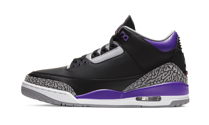 Air Jordan 3 Retro Black Court Purple - FashstoreCZ