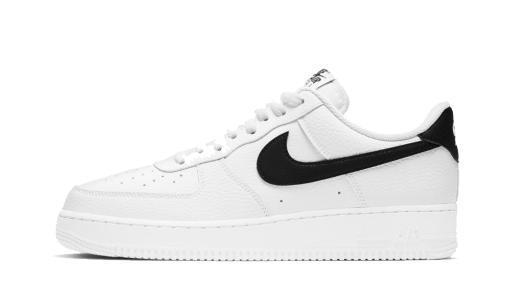 Air Force 1 Low 07 White Black Pebbled Leather